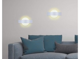  Настенный светодиодный светильник с акрилом FW201 WH/S белый/песок LED 4200K 9W 220*120*50