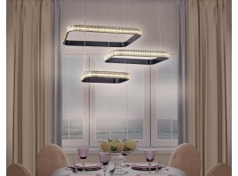  Подвесной светодиодный светильник с пультом FA6166 BK черный 131W 720*500*900 (ПДУ РАДИО 2.4)