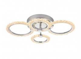  Потолочный светодиодный светильник с пультом FA412/4 CH хром 60W 620*440*120 (ПДУ РАДИО 2.4)