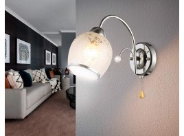  Настенный светильник с выключателем TR3194 CH/CL/FR хром/прозрачный/белый матовый E27 max 40W 190*110*290