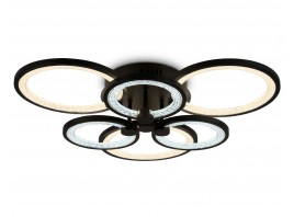  Потолочный светодиодный светильник с пультом FA4092/3+3 BK черный 100W 3000K+6400K/4200K/6400K+3000K 620*570*120 (ПДУ ИК)