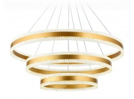  Управляемый подвесной светодиодный светильник FA6183/3 GD золото 245W 3000K+6400K/3000K/6400K/4200K+4200K D800*940 (ПДУ РАДИО 2.4G)