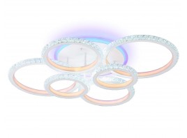  Потолочный светодиодный светильник с RGB подсветкой и пультом FA9528/2+2+2 WH белый 160W 6400K/3000K+RGB 720*540*140 (ПДУ РАДИО 2.4G)