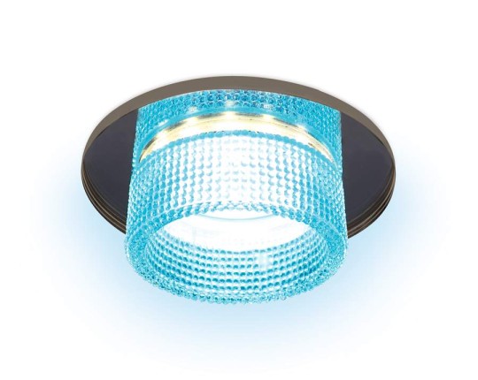 TN351 CH/BL хром/голубой GU5.3+3W (LED COLD) D95*45