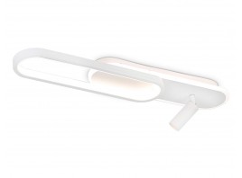  Настенно-потолочный светодиодный светильник с пультом FL5108/2+1 WH белый 53W 3000K/4200K/6400K+4200K 600*120*110 (ПДУ ИК)