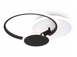  Настенно-потолочный светодиодный светильник с пультом FL5118/3+1 WH/BK белый/черный 64W 3000K/4200K/6400K+4200K 480*425*110 (ПДУ ИК)