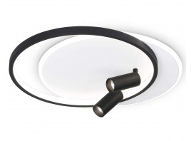  Настенно-потолочный светодиодный светильник с пультом FL5137/2+2 WH/BK белый/черный 66W 3000K/4200K/6400K+4200K 500*420*130 (ПДУ ИК)