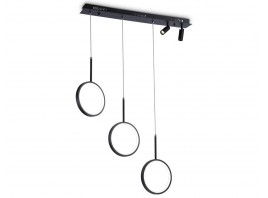  Подвесной светодиодный светильник с пультом FL5278/3+2 BK черный 59W 3000K/4200K/6400K+4200K 800*20*1200 (ПДУ ИК)