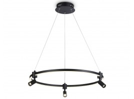  Подвесной управляемый светодиодный светильник FL5293/1+3 BK черный 54W 3000K/4200K/6400K+4200K D600*1200 (ПДУ ИК)