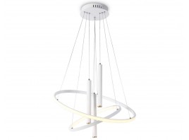  Подвесной управляемый светодиодный светильник FL5371/2+3 WH белый 93W 3000K/4200K/6400K+4200K D600/400*1200 (ПДУ ИК)