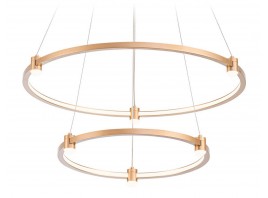  Подвесной светодиодный светильник FL5508/2+6 GD золото 45W 3000K/4200K/6400K D600/400*1300 (без ПДУ)