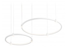  Подвесной светодиодный светильник FL5521/2+6 WH белый 45W 3000K/4200K/6400K D600/400*1300 (без ПДУ)