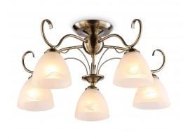  Потолочная люстра TR3046/5 SB/FR бронза/белый матовый E27/5 max 40W D595*285