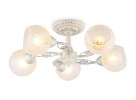  Потолочная люстра TR3062/5 WH/SL/FR белый/серебро/белый матовый E27/5 max 40W D615*245