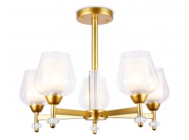  Подвесная люстра со сменными лампами TR3154/5 GD/CL золото/прозрачный E27/5 max 40W D630*460