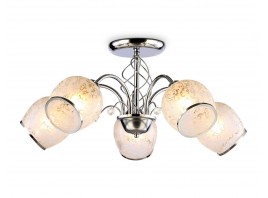  Подвесная люстра TR3188/5 CH/CL/FR хром/прозрачный/белый матовый E27/5 max 40W D600*285