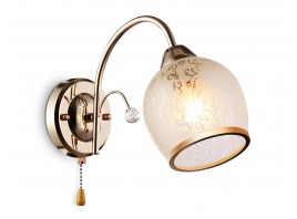  Настенный светильник с выключателем TR3195 GD/CL/FR золото/прозрачный/белый матовый E27 max 40W 190*110*290