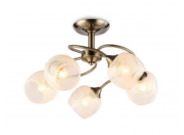  Подвесная люстра TR3199/5 SB/CL/FR бронза/прозрачный/белый матовый E27/5 max 40W D600*485