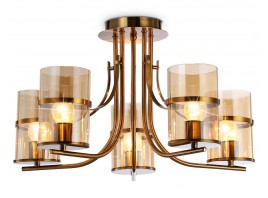  Подвесная люстра TR3222/5 GD/TI золото/янтарь E27*5 max 40W D540*300