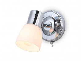  Накладной спот с выключателем TR3961 CH/FR хром/белый матовый E27 max 40W 118*105*200