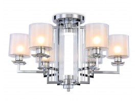  Потолочная люстра TR4418/6 CH/CL/FR хром/прозрачный/белый матовый E27*6 max 40W D748*463