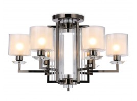  Потолочная люстра TR4422/6 DCH/CL/FR черный хром/прозрачный/белый матовый E27*6 max 40W D748*463