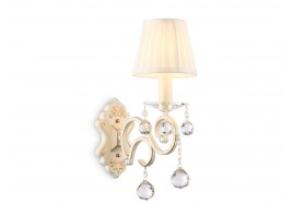  Настенный светильник с абажуром и хрусталем TR4562 BG/GD бежевый/золото E14 max 40W 385*130*250