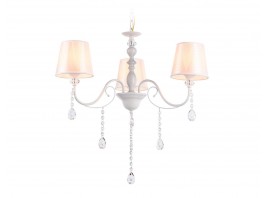  Подвесная люстра с абажуром и хрусталем TR4601/3 WH белый E27/3 max 40W D620*865