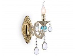  Настенный светильник с хрусталем TR4932 GD/WH/CL золото/белый/прозрачный E14 max 40W 400*120*270