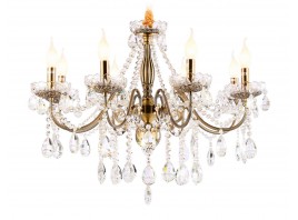  Подвесная классическая люстра с хрусталем TR4950/8 SB/CL бронза/прозрачный E14/8 max 40W D620*585