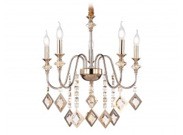  Подвесная люстра с хрусталем TR4955/5 FGD/TI золото/янтарь E14*5 max 40W D560*595