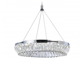  Подвесная светодиодная люстра с хрусталем TR5022 CH/CL хром/прозрачный 3000K/4200K/6400K 47W D500*540 (Без ПДУ)
