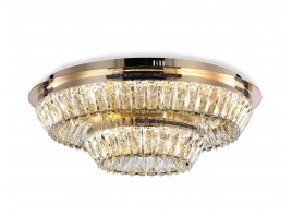  Потолочная светодиодная люстра с хрусталем TR5031 FGD/CL золото/прозрачный 3000K/4200K/6400K 81W D600*207 (Без ПДУ)