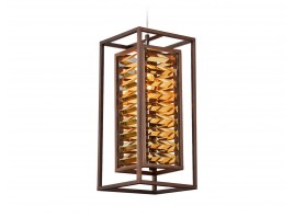  Подвесной светильник с хрусталем TR5043 CF/TI кофе/янтарь E14/1 max 40W 180*180*760