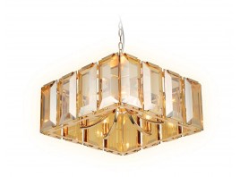  Подвесная люстра с хрусталем TR5149 GD/TI золото/янтарь E14/6 max 40W 500*500*1000