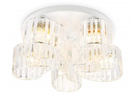  Потолочный светильник с хрусталём TR5201/5 WH/CL белый/прозрачный E27/5 max 40W D500*180