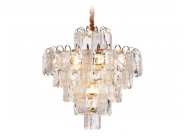  Подвесная люстра с хрусталем TR5233/12 SGD/CL/FR золото/прозрачный/белый матовый E27*12 max 40W D600*610