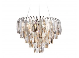  Подвесная люстра с хрусталем TR5255/8 CH/CL хром/прозрачный E27*8 max 40W D500*350