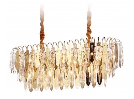  Подвесная люстра с хрусталем TR5260/10 SGD/CL золото/прозрачный E27*10 max 40W 800*300*270