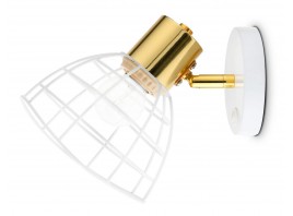  Накладной спот с выключателем в стиле лофт TR8600 WH/GD белый/золото E27 max 40W 154*145*205