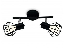 Настенно-потолочный спот в стиле лофт TR8621/2 BK/CH черный/хром E27*2 max 40W 260*91*175