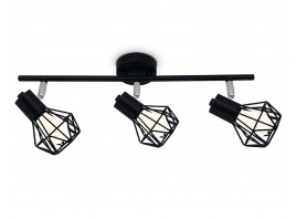  Настенно-потолочный спот в стиле лофт TR8622/3 BK/CH черный/хром E27*3 max 40W 460*91*175