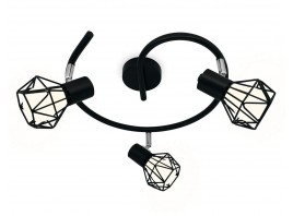  Настенно-потолочный спот в стиле лофт TR8624/3 BK/CH черный/хром E27*3 max 40W D330*175