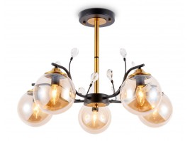  Подвесная люстра TR9072/5 BK/TI черный/янтарь E14 max 40W D620*420