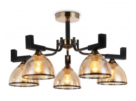  Подвесная люстра TR9099/5 BK/GD/TI черный/золото/янтарь E27*5 max 40W D600*316