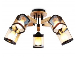  Подвесная люстра TR9529/5 BK/GD/TI черный/золото/янтарь E27*5 max 40W D670*260