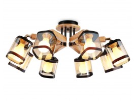  Подвесная люстра TR9530/8 BK/GD/TI черный/золото/янтарь E27*8 max 40W D790*260