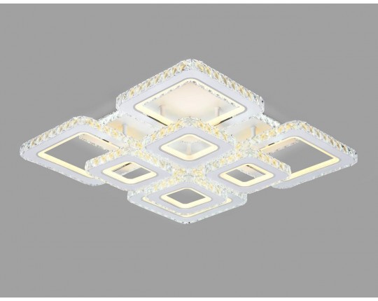 FA1737/4+4 WH/CH белый/хром 215W 3000K/4200K/6400K 720*720*120 (ПДУ РАДИО 2.4G)