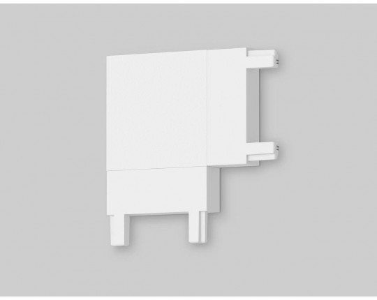 GV1113 WH белый угловой коннектор для накладного шинопровода 36*36*6