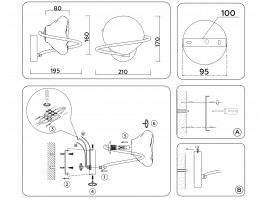  Настенный светильник LH15005 BK/SM черный/дымчатый G9 max 40W 195*210*170